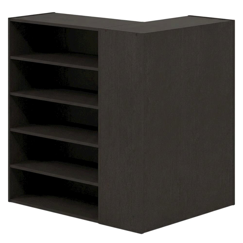 White 5-Tier Stackable Shoe Organizer, Engineered Wood, Modular Expandable