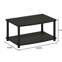 Espresso/Black Turn-N-Tube 2-Tier Elevated TV Stand with No Tools Assembly