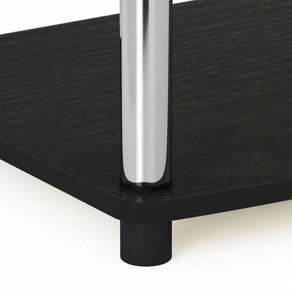 Engineered Wood TV Stand with Americano/Chrome Finish, Elevated Design