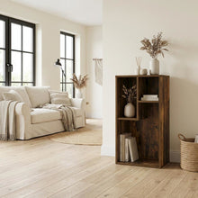 3-Cube Irregular Bookcase with Storage Organizer