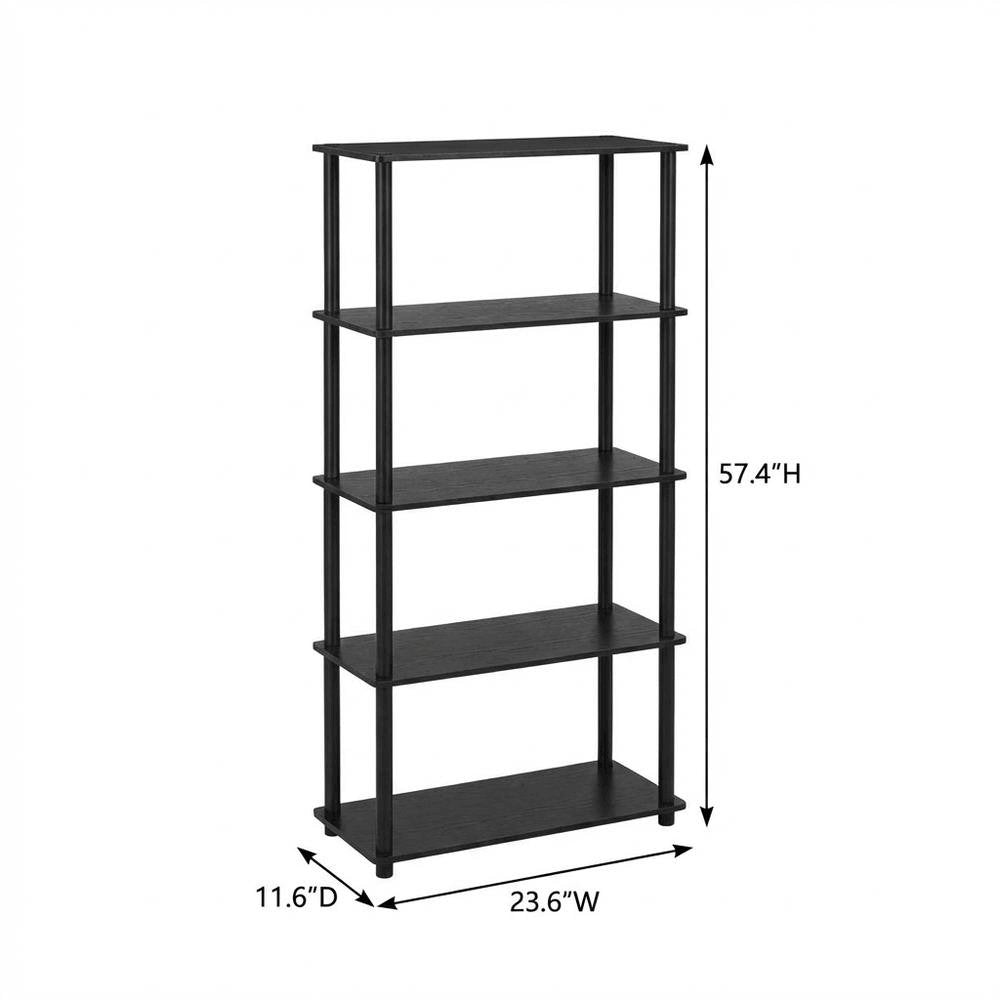 Engineered Wood Bookcase in Finish with Sturdy Shelving