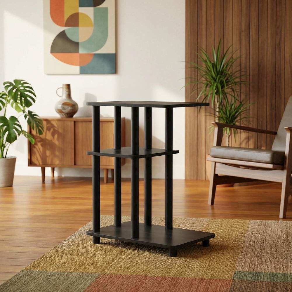 C-Shape Side Table, Quality Build, Durable Engineered Wood Frame