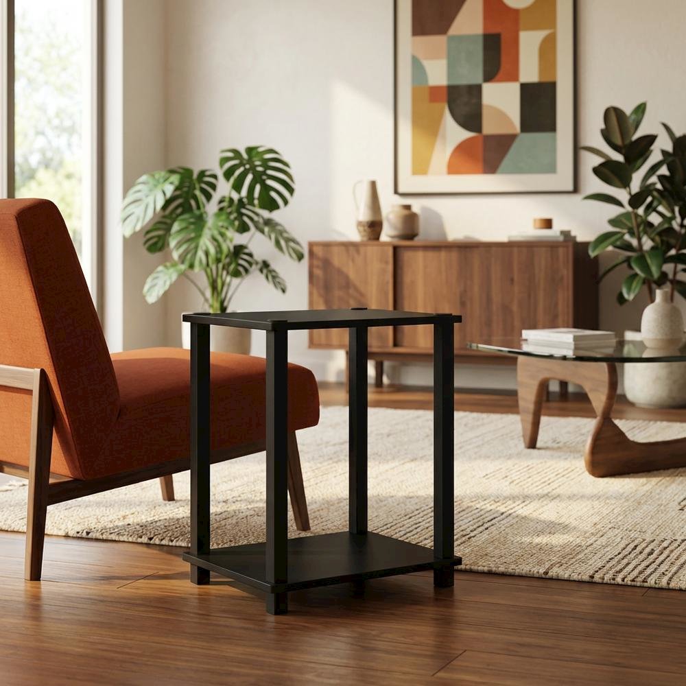 Small Espresso/Black End Table for Compact Living Spaces