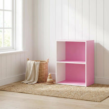 2-Tier Open Shelf Bookcase with Engineered Wood Construction