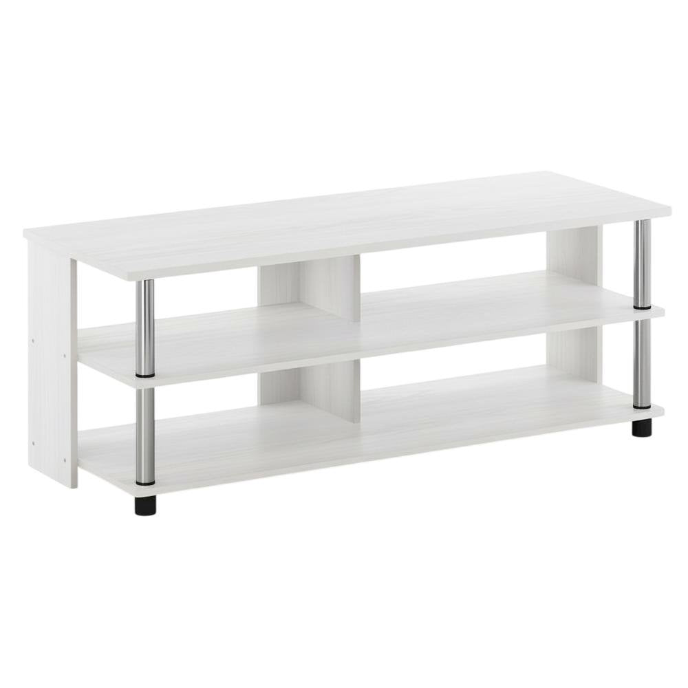 TV Stand, 3-Tier Design, Stainless Steel Tubes, up to 48 inches