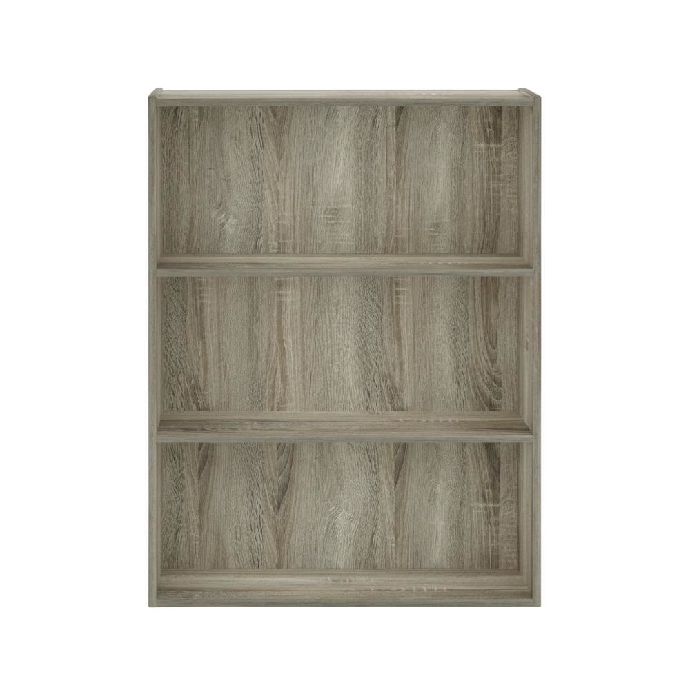 Engineered Wood Bookcase with Open Shelves in Sonoma Oak Finish