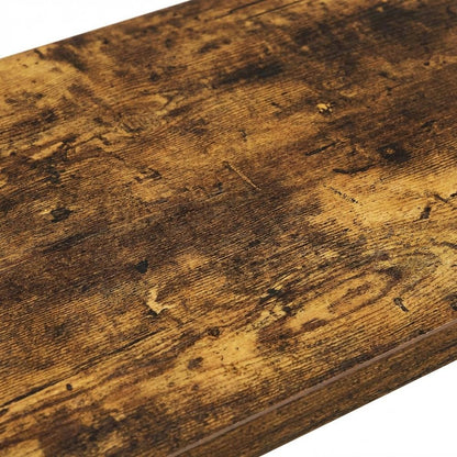 Amber Pine Metal Frame End Table for Living Room or Bedroom