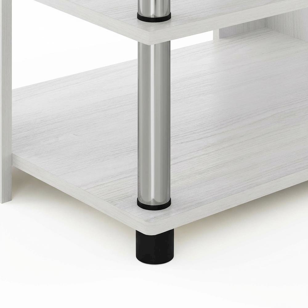 TV Stand, 3-Tier Design, Stainless Steel Tubes, up to 48 inches