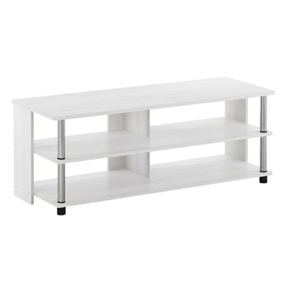 TV Stand, 3-Tier Design, Stainless Steel Tubes, up to 48 inches