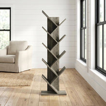 9-Tier Floor Standing Bookcase with Sturdy Engineered Wood Construction