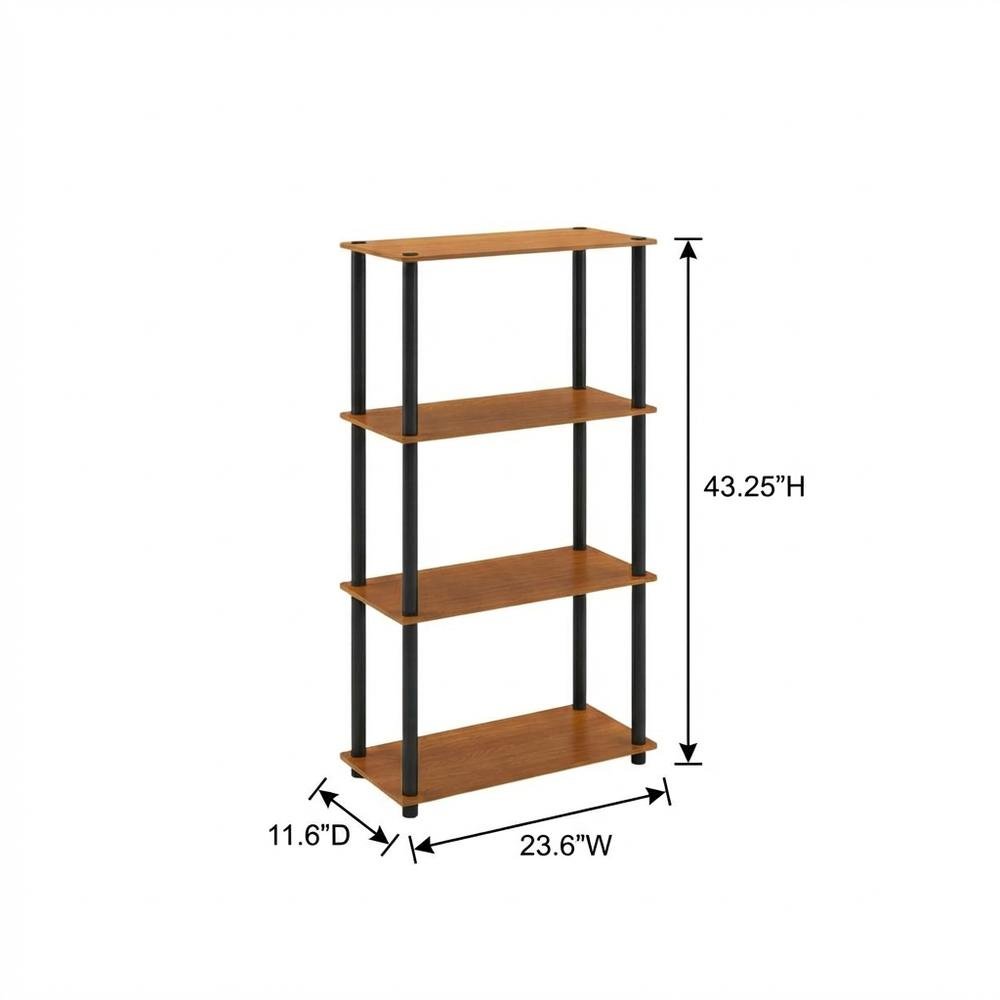 Engineered Wood bookcase with clean lines and spacious shelving for home