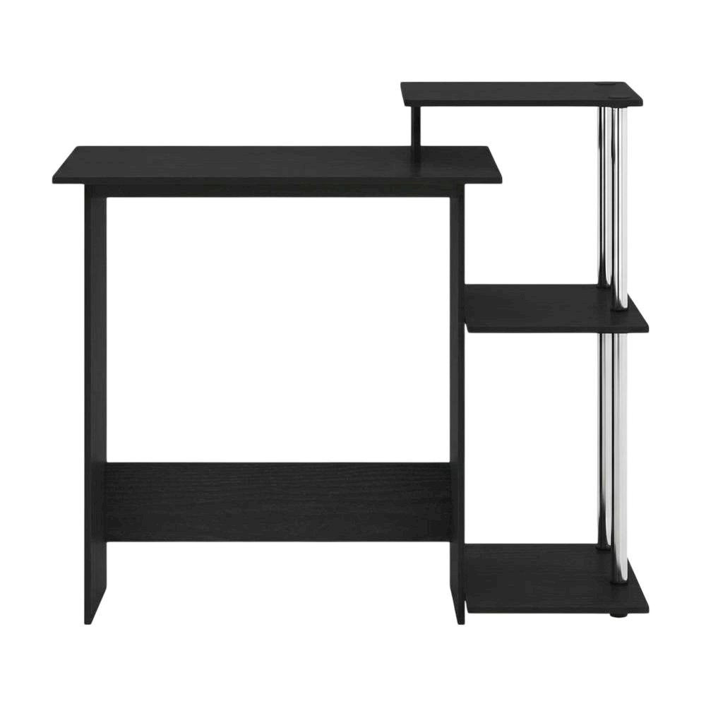 Stainless Steel Laptop Desk with Americano Finish for Home Use