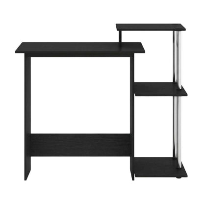 Stainless Steel Laptop Desk with Americano Finish for Home Use