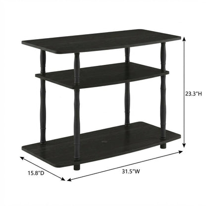 Engineered Wood TV Stand with 3-Tier Open Shelves and Modern Design