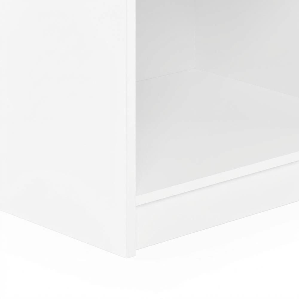 Solid White Nightstand Set, Handle, Drawer, Contemporary Bedroom Furniture