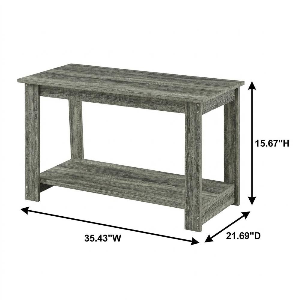 Engineered Wood TV Stand in French Oak Grey with Modern Storage Design