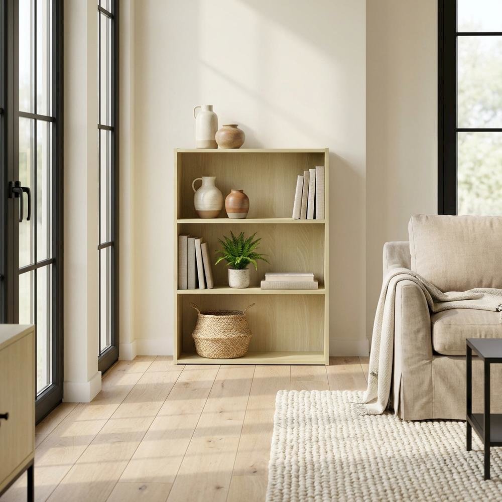Engineered Wood Bookcase with Open Shelving for Storage and Display