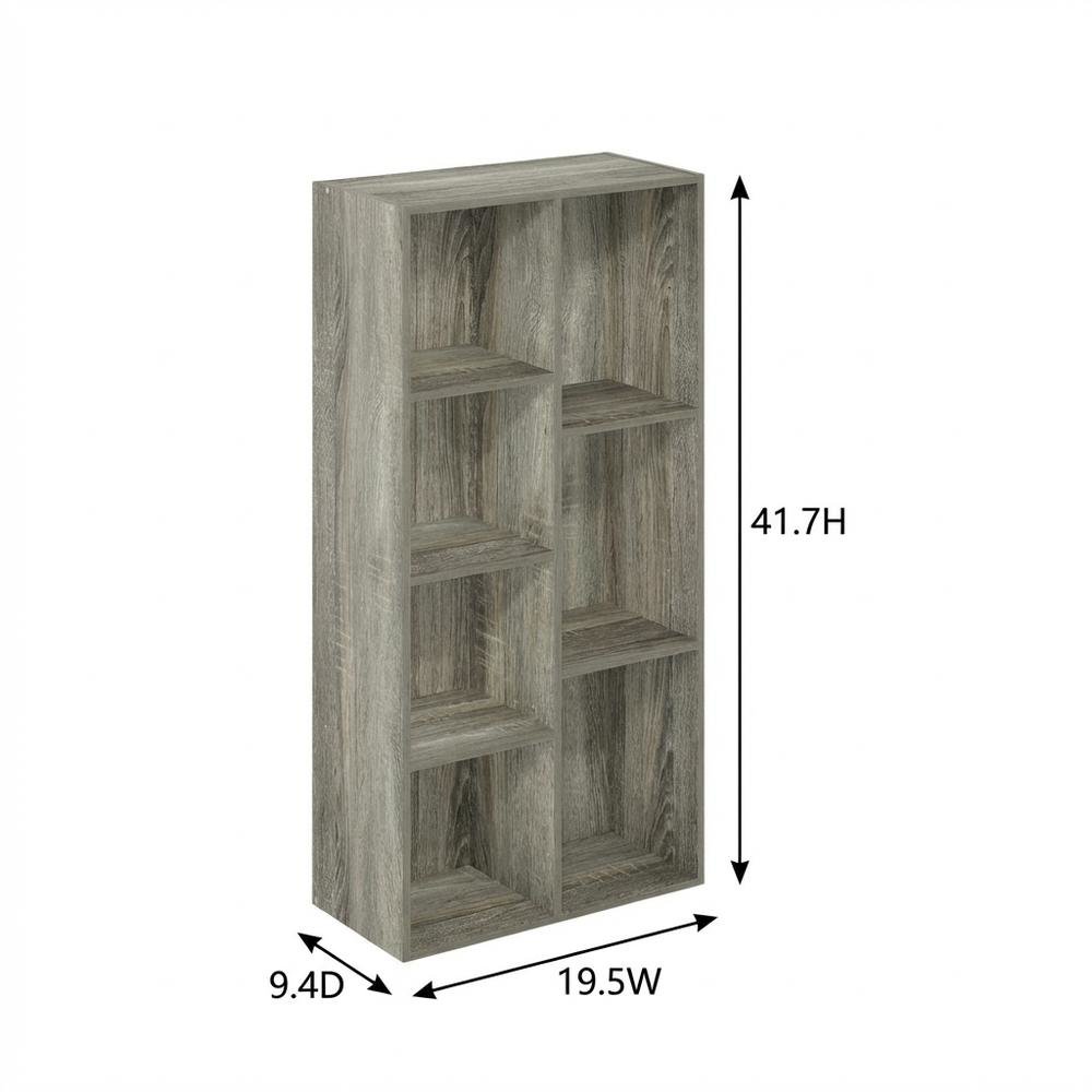 Reversible 7-Cube Storage Shelf In French Oak Finish With Open Design
