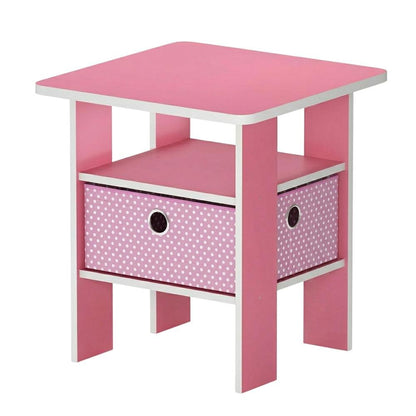 Engineered Wood end table with drawer for bedside or living room use