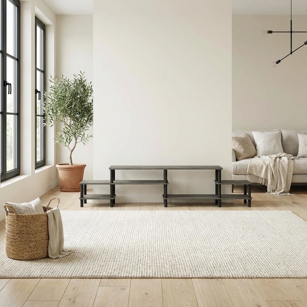 Engineered Wood TV stand for 80 inch TVs with modern design and sturdy build
