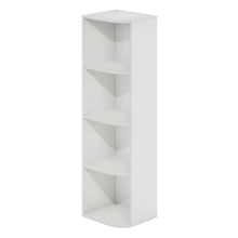 4-Tier Corner Open Shelf Bookcase with Durable Engineered Wood Construction