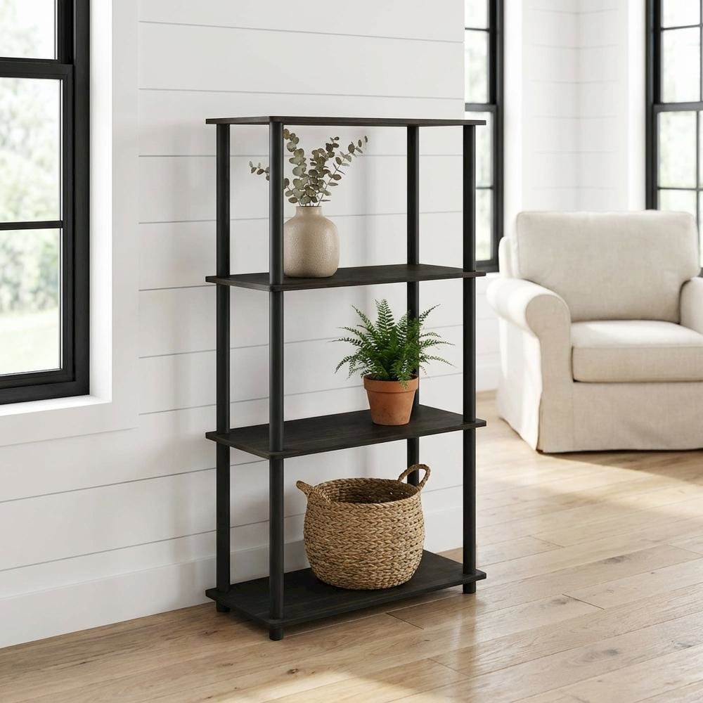 Engineered Wood bookcase in finish with sturdy construction for home