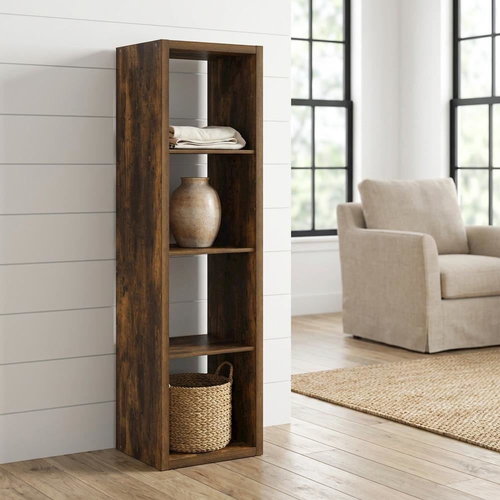 Engineered Wood bookcase with open shelving for versatile storage