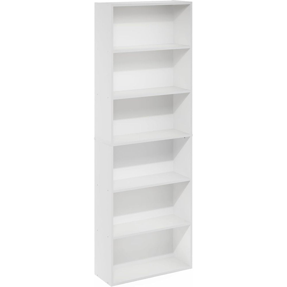 Engineered Wood Book Shelf with Six Tiers of Engineered Wood Shelves