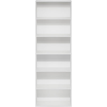 Engineered Wood Book Shelf with Six Tiers of Engineered Wood Shelves