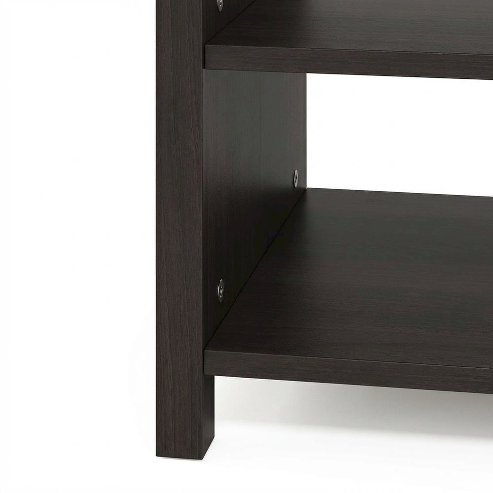 Engineered Wood TV Stand with Fireplace and Open Storage