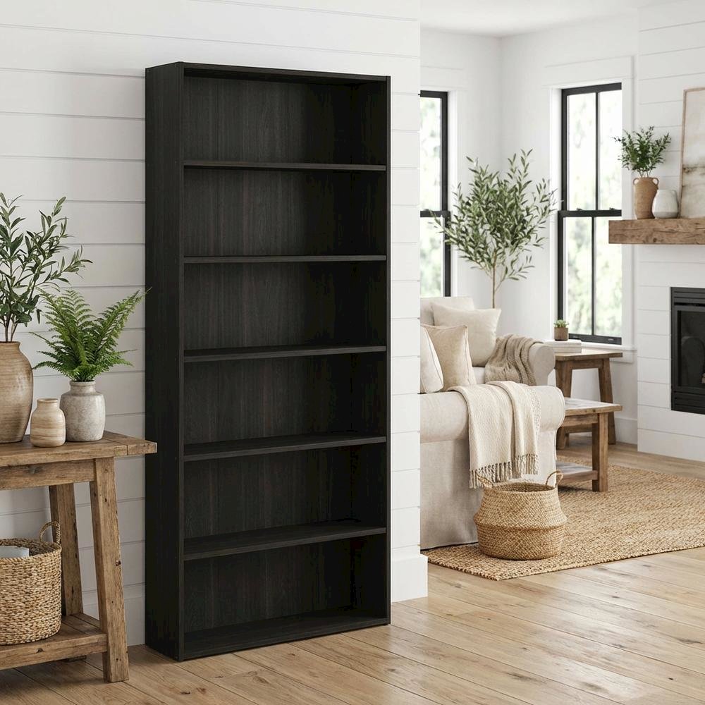 Engineered Wood bookcase with sturdy frame for home organization