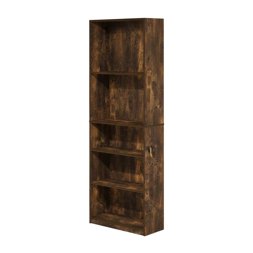 5-Shelf Bookcase with Sturdy Engineered Wood Construction, Living Room Storage