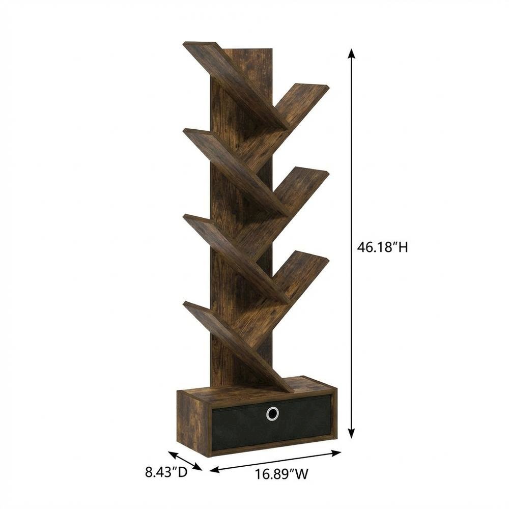 Engineered Wood bookcase with spacious shelves and sturdy construction