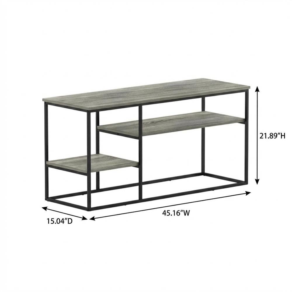 Modern TV Stand for 50 Inch TVs in French Oak Grey with Composite Wood Finish