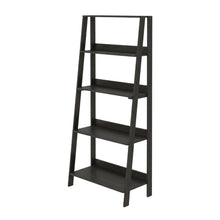 5-Tier Ladder Bookcase with Display Shelves and Engineered Wood Construction