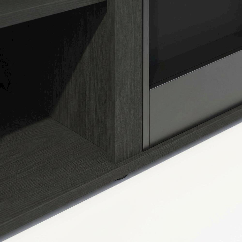 Brown Electric Fireplace TV Stand with Storage for 60-Inch TVs