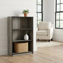 3-Tier Adjustable Bookcase with Engineered Wood Shelves