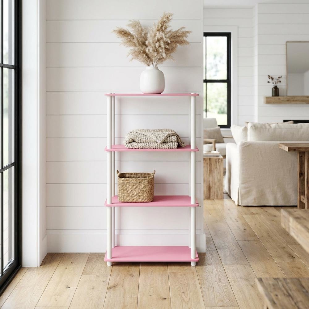 Engineered Wood Bookcase with Open Shelving for Living Room Storage