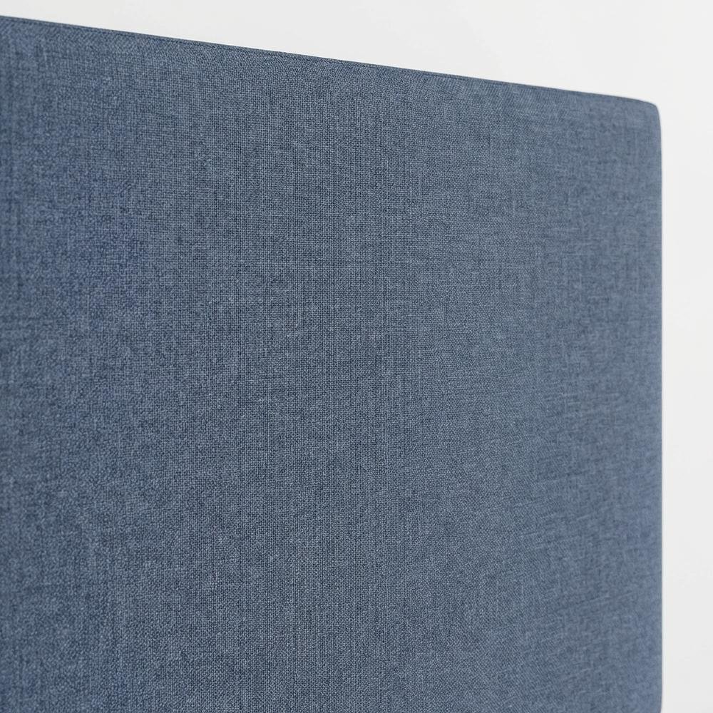 Blue Denim Upholstered King Headboard with Tufted Design for Bedroom