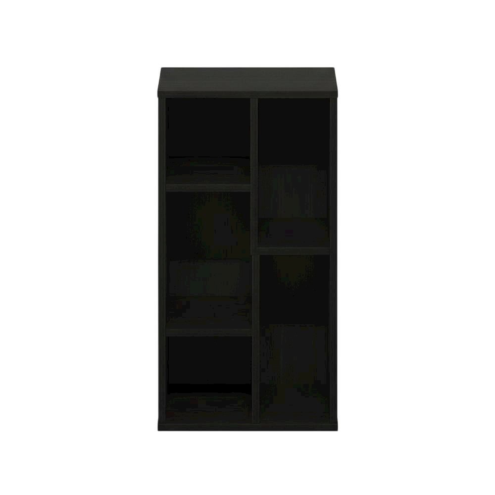 Irregular 3-Cube Bookcase with Espresso Finish, Storage Organizer, Modern Design