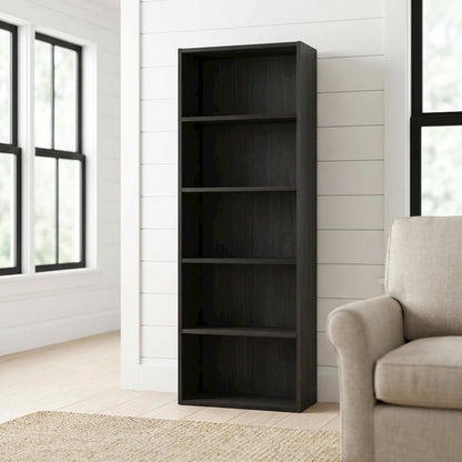 Engineered Wood Bookcase with Open Shelving for Home and Office Storage