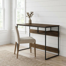 Engineered Wood Study Desk, Columbia Walnut Finish, Spacious Work Surface