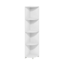 4-Tier Corner Shelf Bookcase with Sturdy Engineered Wood Construction