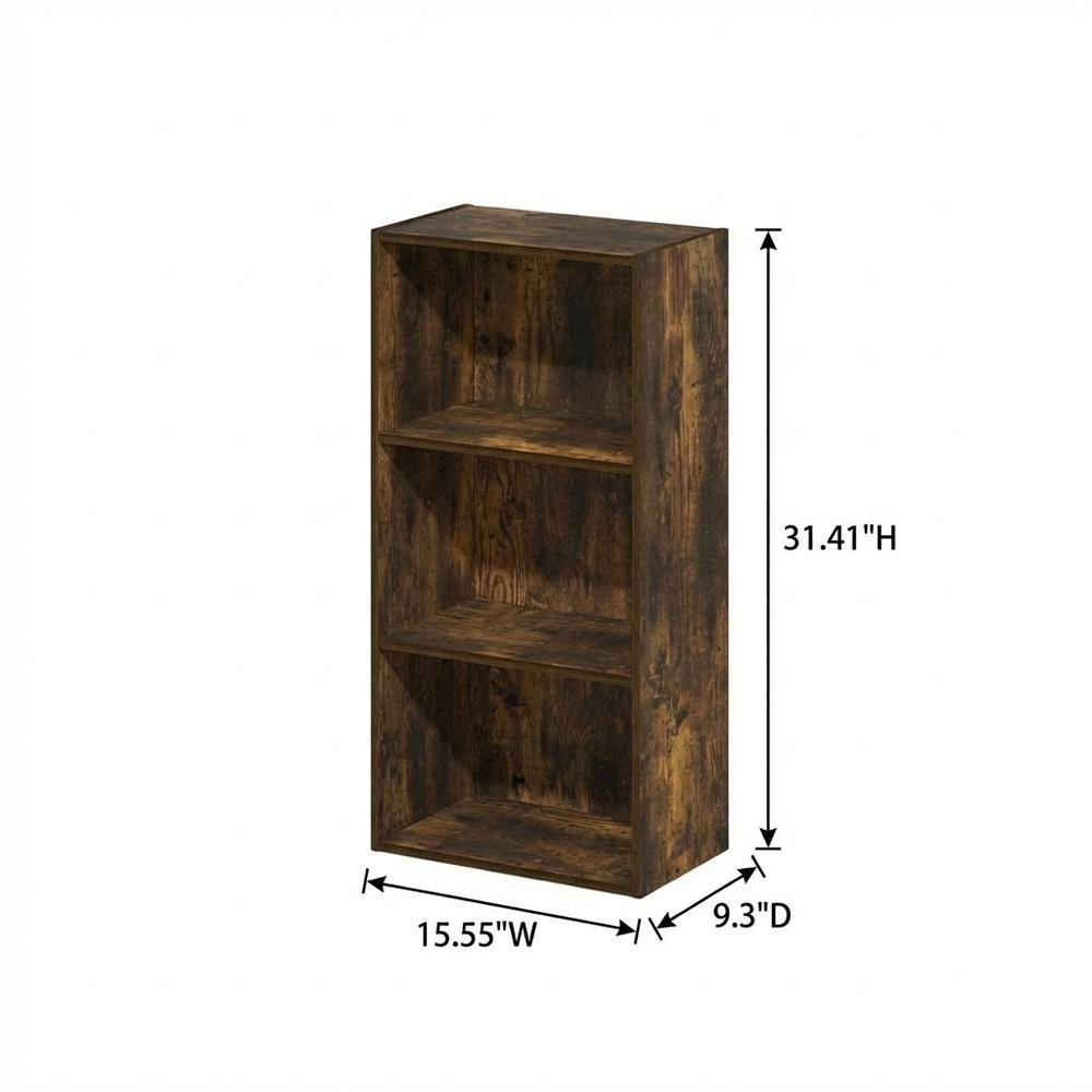 Engineered Wood bookcase with spacious shelf storage for living room or study