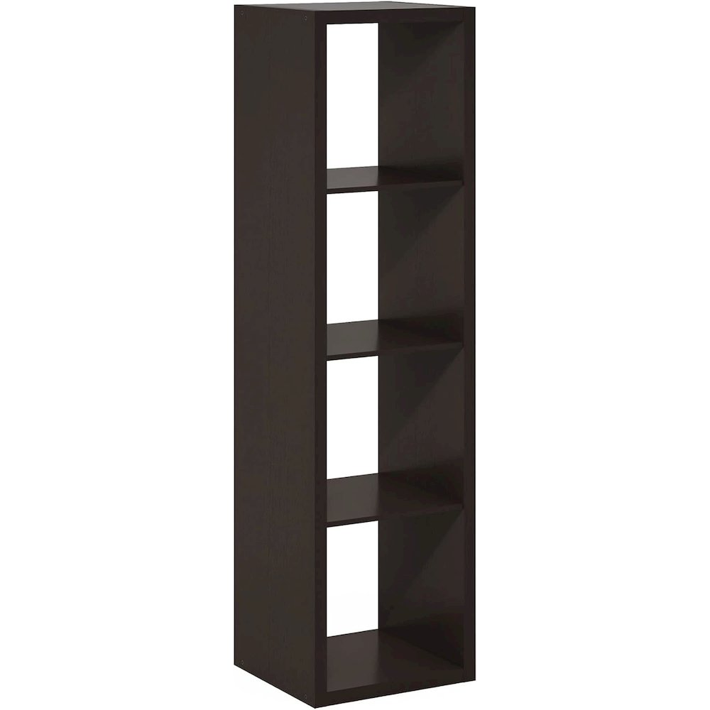 Engineered Wood 4 Cube Storage Organizer with Open Back Vertical Cube Storage