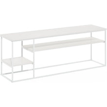 65 Inch Entertainment Center with Metal Frame and Open Shelf TV Console