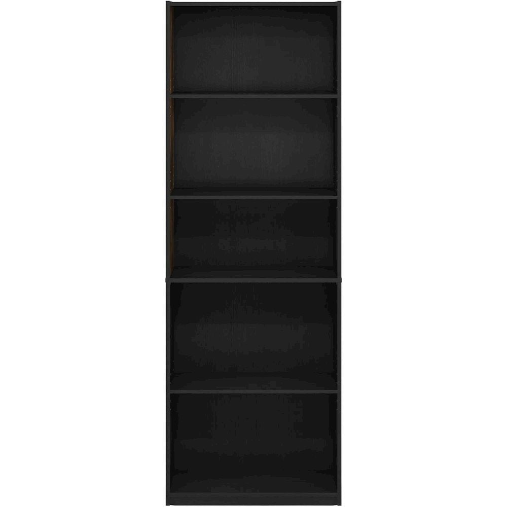 Engineered Wood Book Shelf Featuring Five Tiered Engineered Wood Shelves