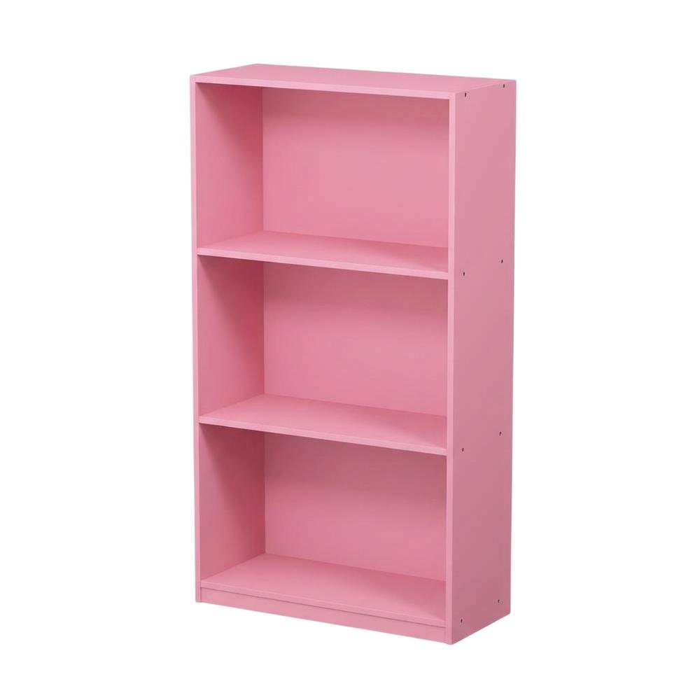 3-Tier Bookcase with Multi-Level Storage and Sturdy Engineered Wood Construction
