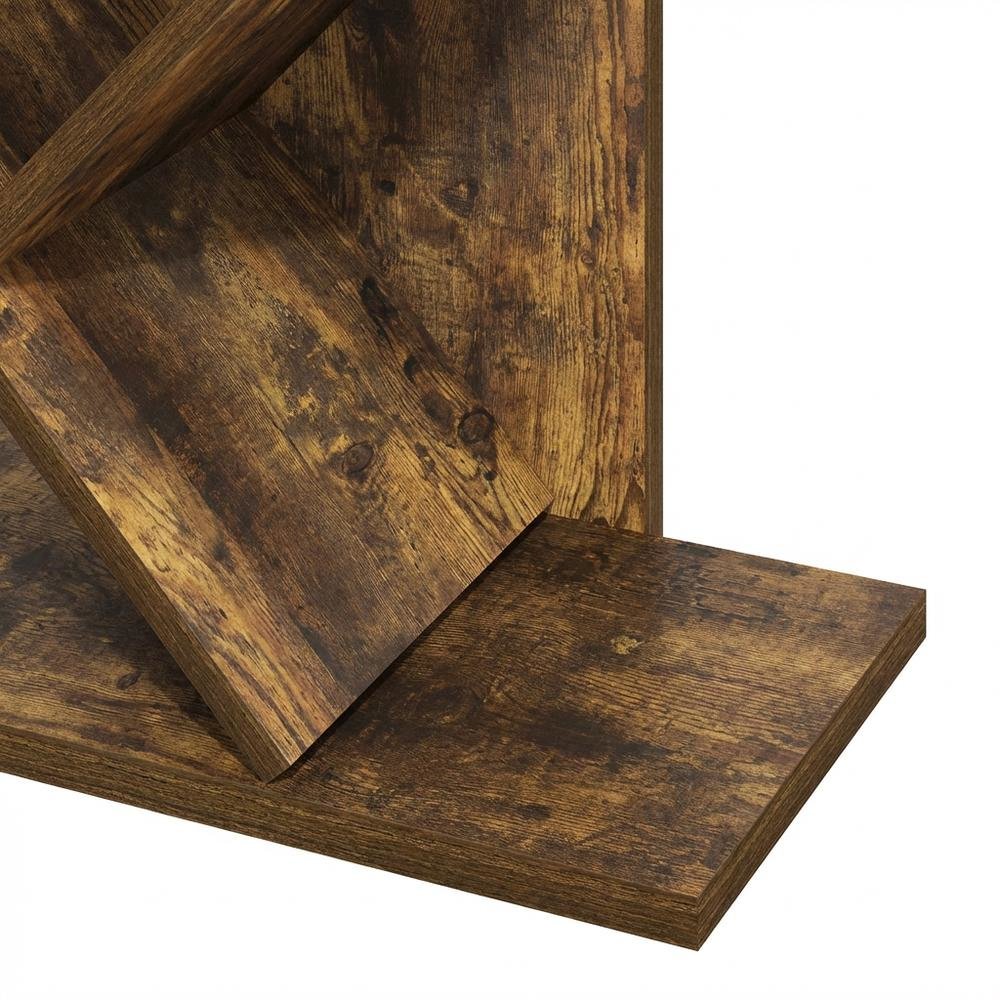Engineered Wood Bookcase in Warm Brown Finish with Ample Storage
