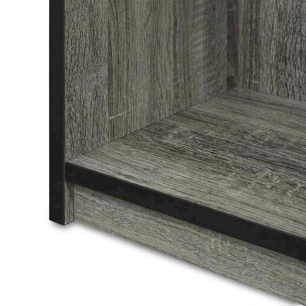 3-Tier Adjustable Bookcase with Engineered Wood Shelves